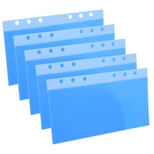 Gadpiparty 5 Stück Loseblattteiler Ordnertrenner Einsätze Aktentasche Taschenordner-trennblätter Binder-trennlaschen Dokumentieren Transparente Taschen Budgettasche Für Lose Blätter Blau Pp von Gadpiparty