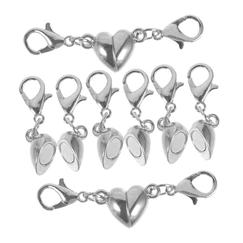 Gadpiparty 5 Stück Magnetschnallenschmuck Verschluss Für Halsketten Layering-halskettenverschluss Magnetverschlüsse Schmuck Verschluss Schlüssel Verschlüsse Für Schmuck Kupferlegierung Silber von Gadpiparty