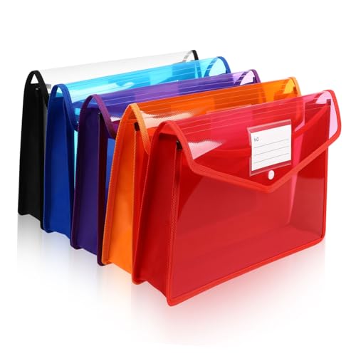 Gadpiparty 5 Stück Plastiktüte Knopfschnalle Aktenordner Für Den Schrank Plastikumschläge Dokumententaschen Organisator Für Papierakten Aktenordner A4 Dateiordner Löschen Aktenhalter Pp von Gadpiparty