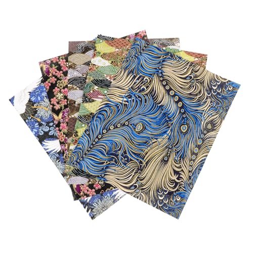 Gadpiparty 5 Stück Reines Baumwolltuch Quadrate Steppstoff Stoffquadrat Handwerk Baumwollfabrik Patchwork-Steppung aus Baumwollstoff Stoff zum Nähen Patchwork -Stoff Patchworkstoff Baumwolle von Gadpiparty
