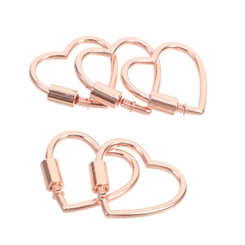 Gadpiparty 5 Stück Schmuckzubehör schlüsselanhänger schmuckherstellung Karabinerverschluss für Halskette Schmuckzange Karabinerhaken süß Halskette kürzerer Verschluss Zinklegierung Rose Gold von Gadpiparty