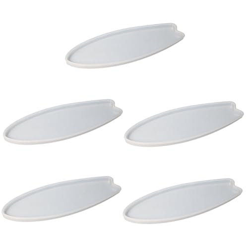 Gadpiparty 5 Stück Silikonform Surfbrett Untersetzer Gießform Flexibel Reißfest Wiederverwendbar für Epoxidharz DIY Coaster Herstellung Geruchsneutral Leicht zu Reinigen Langlebig und von Gadpiparty