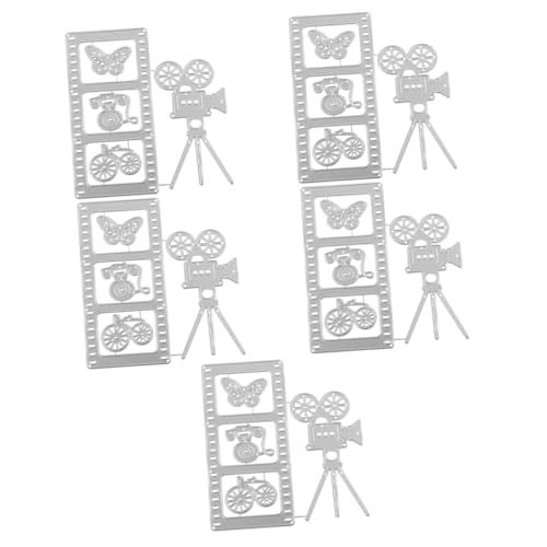 Gadpiparty 5 Stück Stanzformen Scrapbooking-Stanzlinge Album-Foto-Scrapbooking Schrottbuch Schablonen für die Kartenherstellung Schneidwerkzeug Kohlenstoffstahl Silver von Gadpiparty