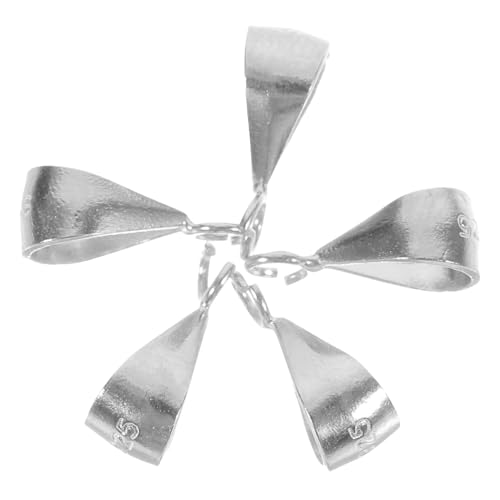 Gadpiparty 5 Stück Sterlingsilber Anhängerverbinder Schmuckverschluss für Halsketten DIY Charm Halter mit Sicherem Langlebigem Material und Glatter Oberfläche zum Basteln von Kettenanhängern Gadpiparty 5 Stück Sterlingsilber Anhängerverbinder Schmuckverschluss für Halsketten DIY Charm Halter mit Sicherem Langlebigem Material und Glatter Oberfläche zum Basteln von Kettenanhängern von Gadpiparty