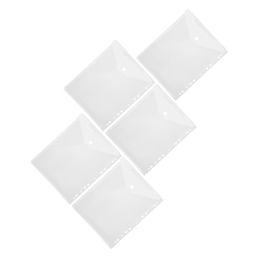 Gadpiparty 5 Stück Taschen Transparente Dokumententaschen mit Löchern für Lose Praktische PP Ordner für Büro und Zuhause Gadpiparty 5 Stück Taschen Transparente Dokumententaschen mit Löchern für Lose Praktische PP Ordner für Büro und Zuhause von Gadpiparty