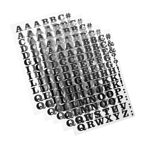 Gadpiparty 5 Stück Teiliges Bügelbuchstaben Heat Transfer für Stoffe Kleine Schwarze Buchstaben Flexible Textil Dekoration und DIY Reparatur für Kleidung Taschen Hüte Schuhe von Gadpiparty