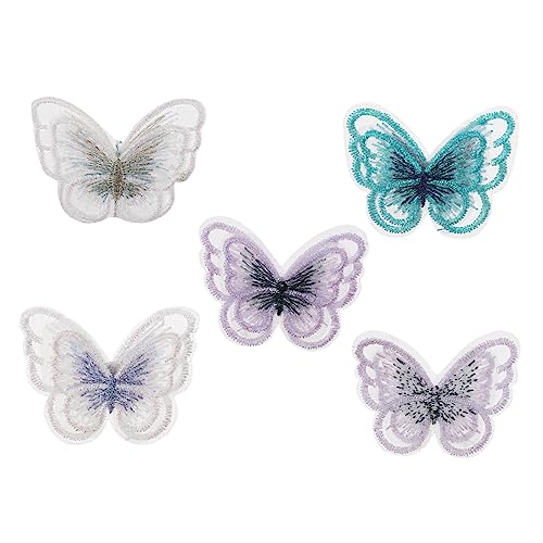Gadpiparty 5 Stück Teiliges Bunter Schmetterlings Patches für Kleidung Diy Applikationen zum Dekorieren und Reparieren von Jeans Shirts Taschen und Mehr von Gadpiparty