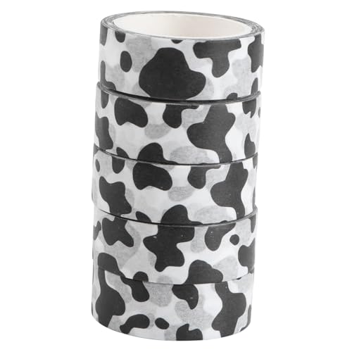 Gadpiparty 5 Stück Teiliges DIY Dekoratives Klebeband mit Kuhmuster Selbstklebendes Washi Tape aus Premium papier Einfach zu Reißen und Rückstandsfrei für Tagebuch Scrapbooking und Gadpiparty 5 Stück Teiliges DIY Dekoratives Klebeband mit Kuhmuster Selbstklebendes Washi Tape aus Premium papier Einfach zu Reißen und Rückstandsfrei für Tagebuch Scrapbooking und von Gadpiparty