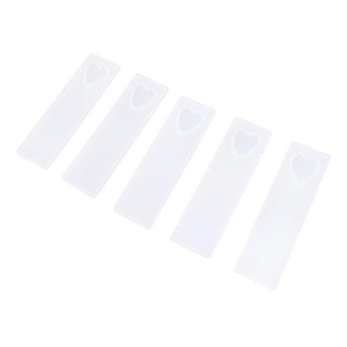 Gadpiparty 5 Stück Teiliges Diy Silikon Lesezeichen Mould Herzform Gießform für Epoxidharz Kreative Lesezeichenherstellung für Bastelprojekte und von Gadpiparty