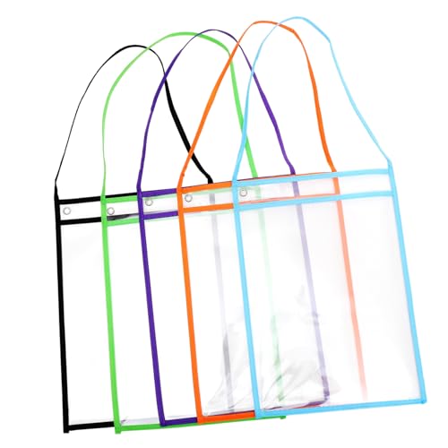 Gadpiparty 5 Stück Teiliges Dokumententaschen aus PVC Wischfeste Transparente Aufbewahrungstaschen für Büro und Schule Robuste Wiederverwendbare File Organizer mit Praktischem Design von Gadpiparty