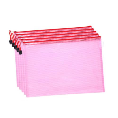 Gadpiparty 5 Stück Teiliges Dokumententaschen mit Verstärktem Reißverschluss Wasser und Ölbeständig PVC Material Transparente Datei Organizer zur Aufbewahrung von Dokumenten Quittungen Handy von Gadpiparty