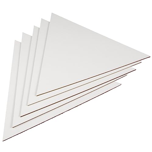 Gadpiparty 5 Stück Teiliges Dreieck Canvas Panel Blanke Malplatte für Öl und Acrylfarben Stabile Zeichenbretter mit Feiner Struktur für Schüler und Künstler zum Kreativen Gestalten von Gadpiparty