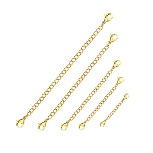 Gadpiparty 5 Stück Teiliges Edelstahl Verlängerungsketten Doppelseitigem Karabinerverschluss Verschiedene Längen Robuste Schmuckverlängerung für Halsketten DIY Schmuckherstellung Gadpiparty 5 Stück Teiliges Edelstahl Verlängerungsketten Doppelseitigem Karabinerverschluss Verschiedene Längen Robuste Schmuckverlängerung für Halsketten DIY Schmuckherstellung von Gadpiparty