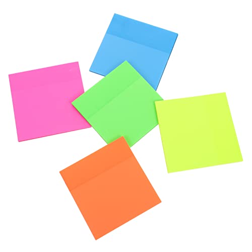 Gadpiparty 5 Stück Teiliges Farbige Haftnotizen Durchsichtige Selbstklebende Notizzettel für Büro Schule und Zuhause pro Packung für Listen und Erinnerungen von Gadpiparty