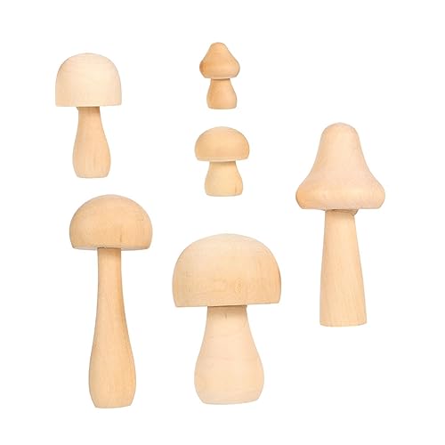 Gadpiparty 5 Stück Teiliges Holzpilze Unbemalt für Diy Malprojekte Garten Dekoration Holzfiguren für Erwachsene Personalisierbare Holzornamente Gadpiparty 5 Stück Teiliges Holzpilze Unbemalt für Diy Malprojekte Garten Dekoration Holzfiguren für Erwachsene Personalisierbare Holzornamente von Gadpiparty