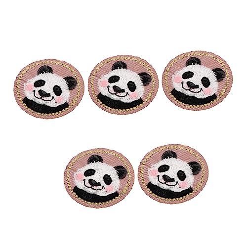 Gadpiparty 5 Stück Teiliges Niedliche Panda Aufnäher Bestickte Kleidung Patches zum Aufbügeln Nähen für Diy Kostüme zum Reparieren Dekorieren von Kleidung Taschen von Gadpiparty