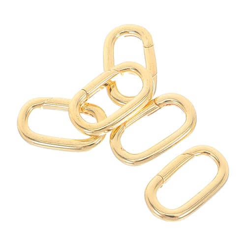 Gadpiparty 5 Stück Teiliges Ovaler Karabiner Schmuckverschluss Kupfer Langlebiger Federverschluss für Halsketten Armbänder Schlüsselanhänger Sicherer Schmuckverbinder für Diy Bastelbedarf von Gadpiparty