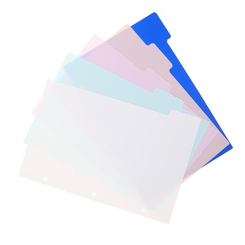 Gadpiparty 5 Stück Teiliges Register mit Beschreibbaren Farbigen Laschen Reißfeste Kunststoff Trennblätter für Ringbuch Ordner Flexibler Stabiler Notizbuch Separator für Büro Schule und Gadpiparty 5 Stück Teiliges Register mit Beschreibbaren Farbigen Laschen Reißfeste Kunststoff Trennblätter für Ringbuch Ordner Flexibler Stabiler Notizbuch Separator für Büro Schule und von Gadpiparty