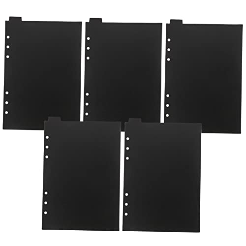 Gadpiparty 5 Stück Trennblätter Schwarz Teiliges mit Oberen Tabs für Ringordner für Dokumentenorganisation und Kategorisierung Notizbüchern Planern und von Gadpiparty