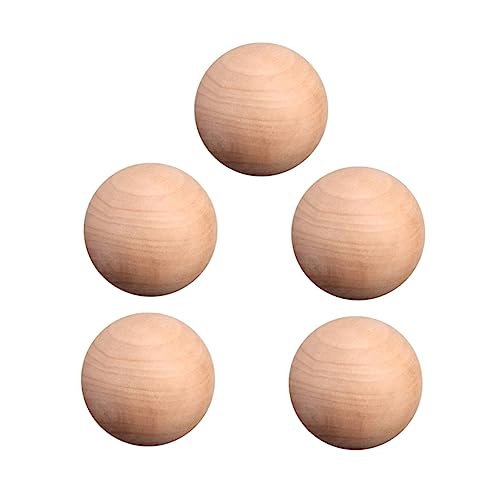 Gadpiparty 5 Stück Unbehandelte Holzperlen Diy Runde Holzkugeln für Bastelbedarf und Kreative Projekte von Gadpiparty
