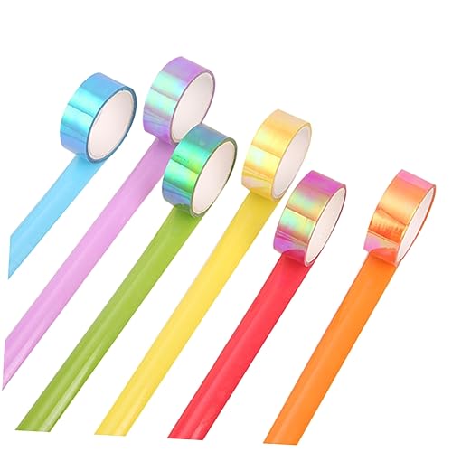 Gadpiparty 5 Stück Washi Tape für DIY Bastelprojekte Dekorative Klebebänder für Scrapbooking Tagebuch Geschenkverpackung Rot Lila Grün Blau von Gadpiparty