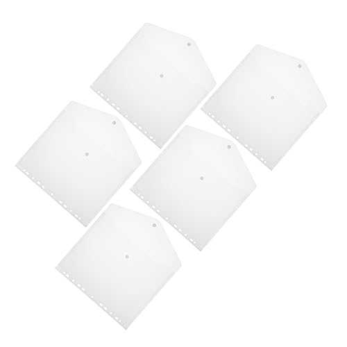 Gadpiparty 5 Stück Wasserdichte Taschen Transparent PP Dokumententaschen für Lose für Büro und Archivierung Einfache Handhabung Sichere Aufbewahrung von Gadpiparty