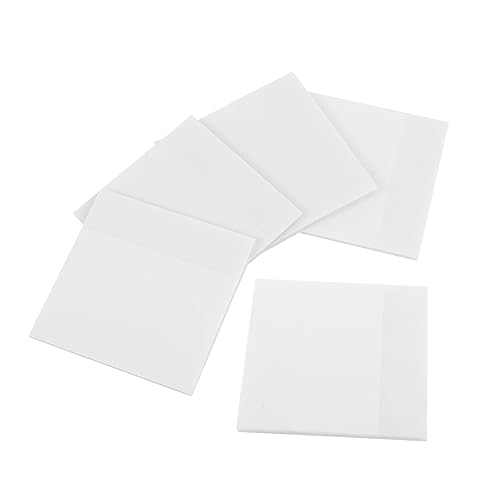 Gadpiparty 5 Stück Wasserdichte Transparente Notizzettel Selbstklebende Haftnotizen für Schule und Büro für Notizen und Markierungen von Gadpiparty