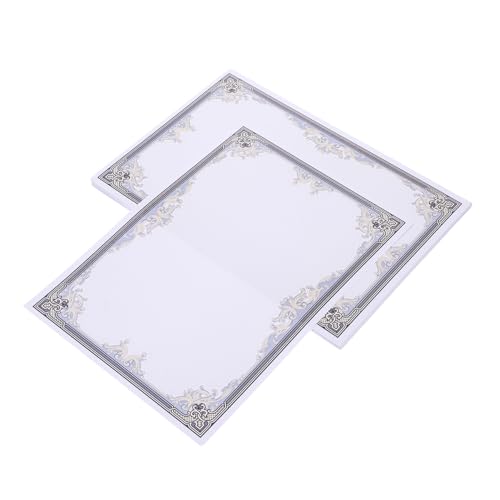 Gadpiparty 50 Blatt Ehrenurkunde Kopierpapier für Geburtsurkunde Brief Pergament druckbar Zertifikatsordner Abiturzeugnis Blanko-Zertifikate Urkunden verleihen Zertifikatsdruckpapier Blue von Gadpiparty
