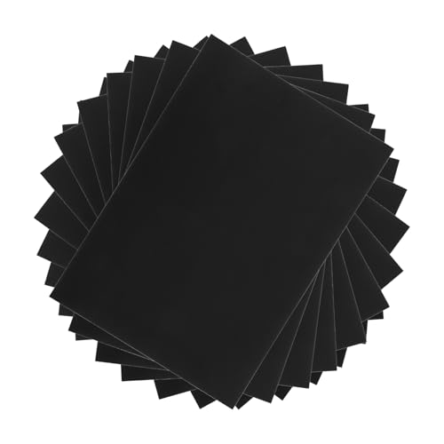 Gadpiparty 50 Blatt Karten Papiere schwarzes Baupapier Kartenpapiermaterialien Sammelalbumpapier Handwerk großes schwarzes Tonpapier Kunst Fotografie-Set Kartonpapier Black von Gadpiparty