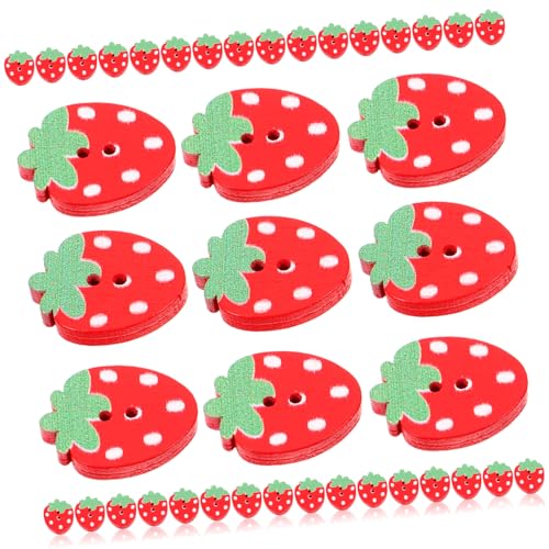Gadpiparty 50 Stck. Erdbeer Holzknöpfe Doppelloch Knöpfe Dekorative Knöpfe für DIY Basteln Packung Kleidung Handwerk und Bastelprojekte Gadpiparty 50 Stck. Erdbeer Holzknöpfe Doppelloch Knöpfe Dekorative Knöpfe für DIY Basteln Packung Kleidung Handwerk und Bastelprojekte von Gadpiparty