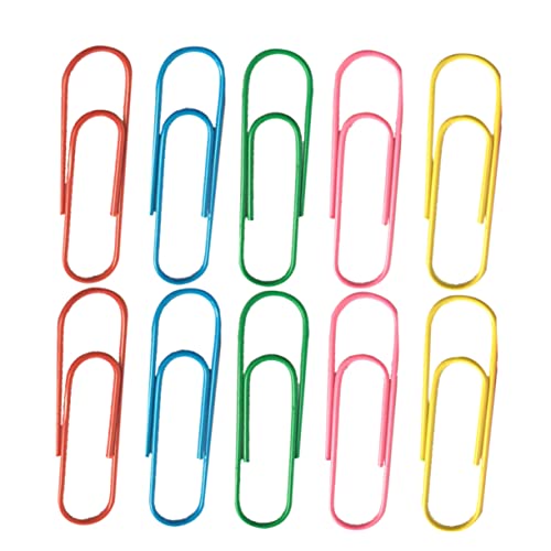 Gadpiparty 50 Stück Bunte Büroklammern Klassische Papierclips für Schule Büro Zuhause Lesezeichen Diy Zubehör aus Leichtem Rutschfest Zufälligen Farben Zufällige Farbe von Gadpiparty