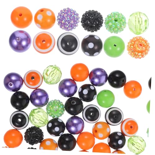 Gadpiparty 50 Stück Diy Halloween Acrylperlen für Schmuckherstellung Vielseitige Bastelperlen Leicht und Tragbar für Armbänder und Mehr von Gadpiparty