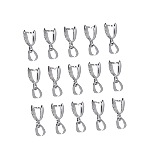 Gadpiparty 50 Stück Diy Schmuckzubehör Pinch Clasp Bead Connector für Armbänder und Anhänger Weißgold Ergänzung für Perlenschmuckherstellung von Gadpiparty