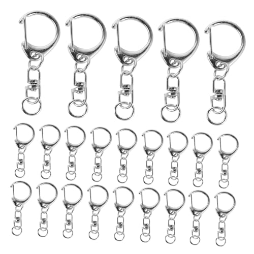 Gadpiparty 50 Stück Drehbare Schnalle Kleine D Ringe Schlüsselanhängerringe Mit Clip Kleine Metallclips Mit Haken Metallschlüsselringe Zum Basteln Drehverschlusshaken von Gadpiparty