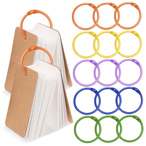 Gadpiparty 50 Stück Farbige Metallringe für Loseblattbindung Blau Grün Orange Gelb für Karteikarten Notizbuch Planner und Scrapbooking Gadpiparty 50 Stück Farbige Metallringe für Loseblattbindung Blau Grün Orange Gelb für Karteikarten Notizbuch Planner und Scrapbooking von Gadpiparty
