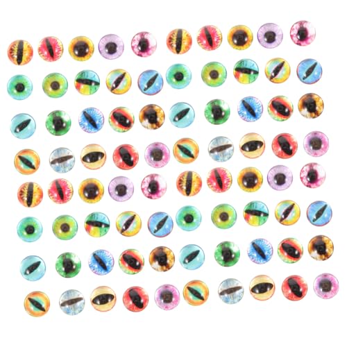 Gadpiparty 50 Stück Glasaugen für DIY Bastelprojekte Halbkugel Glas Augen Patches mit Dekorativen Augenmustern Fake Eyes für Puppen Figuren und Handarbeiten von Gadpiparty