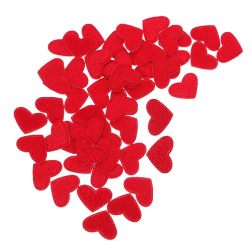 Gadpiparty 50 Stück Herzförmige Aufnäher Zum Aufbügeln Und Aufnähen Gestickte Applikationen Für Kleidung Schuhe Hüte Taschen DIY Bastelverzierung Strapazierfähiges Material Vielseitig von Gadpiparty