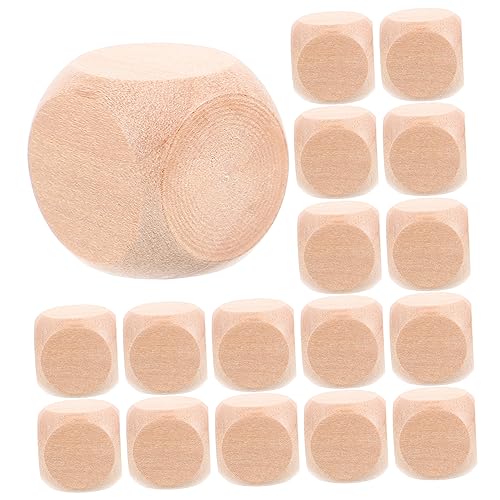 Gadpiparty 50 Stück Holz Würfel Blanko Sechsseitige Holzklötze für DIY Bastelarbeiten Puzzle Herstellung und Kreative Projekte von Gadpiparty