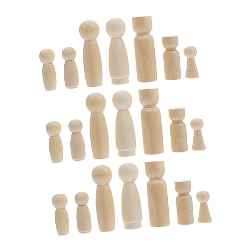 Gadpiparty 50 Stück Holzpuppenanzug unvollendete Peg-Leute Holzfiguren Holzpflöcke basteln unvollendetes Holzhandwerk hölzern Gadpiparty 50 Stück Holzpuppenanzug unvollendete Peg-Leute Holzfiguren Holzpflöcke basteln unvollendetes Holzhandwerk hölzern von Gadpiparty