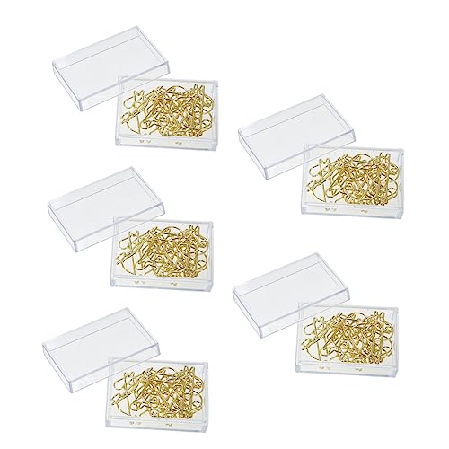 Gadpiparty 50 Stück Kreative Form Büroklammern Elektropolierte Goldene Aktenklammern Einzigartige Clips für Dokumente Notizen und Scrapbooking für Büro und Schule von Gadpiparty