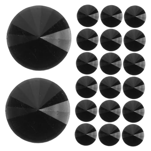 Gadpiparty 50 Stück Kristallpulloverknöpfe schwarze Knöpfe Strassknöpfe für Bekleidung Knöpfe für Kleidung Flatback -Strasssteine Kristallknopf Flatback Acryl Black von Gadpiparty