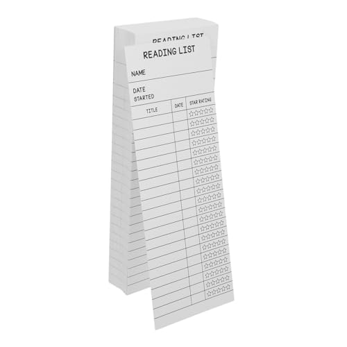 Gadpiparty 50 Stück Leselisten Lesezeichen aus Papier Kompakte Bibliothekskarten ohne Loch Notizfunktion Rückseite Leichter Buch Tracker für Schüler und Lesebegeisterte Praktische Lesehilfe Gadpiparty 50 Stück Leselisten Lesezeichen aus Papier Kompakte Bibliothekskarten ohne Loch Notizfunktion Rückseite Leichter Buch Tracker für Schüler und Lesebegeisterte Praktische Lesehilfe von Gadpiparty