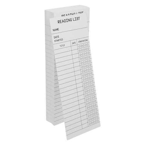 Gadpiparty 50 Stück Lesezeichen Leseliste aus Papier Bibliothekskarten ohne Loch Leicht und Robust mit Notizfläche Lesefortschritt Tracker für Bücherliebhaber und Leser Unterwegs Gadpiparty 50 Stück Lesezeichen Leseliste aus Papier Bibliothekskarten ohne Loch Leicht und Robust mit Notizfläche Lesefortschritt Tracker für Bücherliebhaber und Leser Unterwegs von Gadpiparty