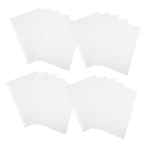 Gadpiparty 50 Stück Lochpapier Nachfüllpapier für Ordner Blanko Zeichenpapier für Notizbuch Vielseitiges Nachfüllpapier für Notizen und Zeichnungen für Kreative Projekte von Gadpiparty