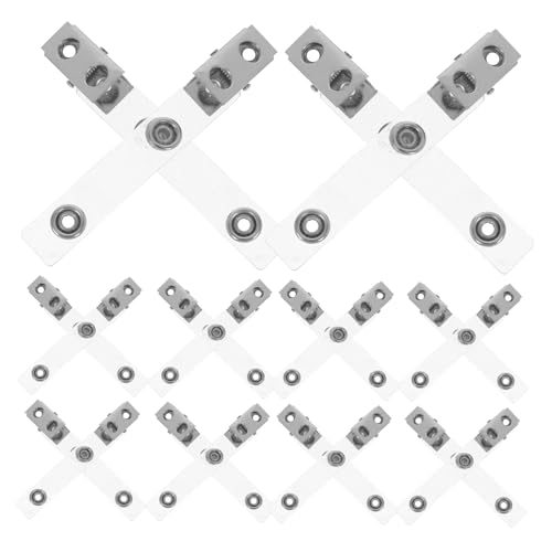 Gadpiparty 50 Stück Metallausweisclips mit Transparenten PVC Gurten Doppel Loch Id Halter Clips für Namensschilder Arbeitskarten Bürozubehör Schulbedarf von Gadpiparty