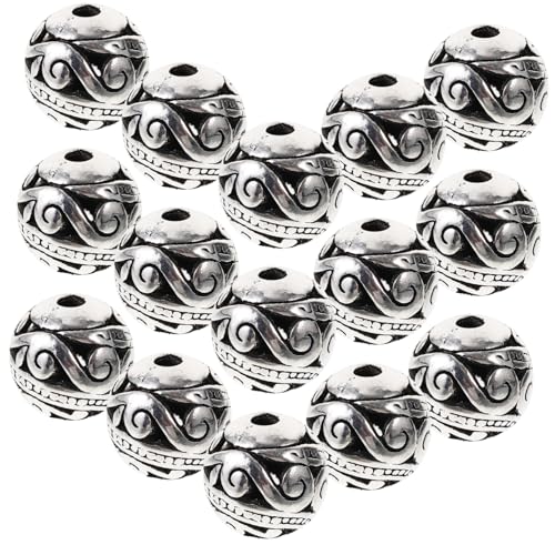 Gadpiparty 50 Stück Metallperlen für Schmuckherstellung Runde Abstandsperlen Antikem für Armbänder für Diy Projekte und Handwerksarbeiten Gadpiparty 50 Stück Metallperlen für Schmuckherstellung Runde Abstandsperlen Antikem für Armbänder für Diy Projekte und Handwerksarbeiten von Gadpiparty