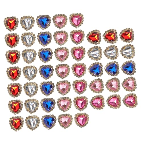 Gadpiparty 50 Stück Mini Rhinestones Herzform Dekorative Schmucksteine für DIY Kleidung Nähzubehör Farben für Handarbeiten und Projekte Gadpiparty 50 Stück Mini Rhinestones Herzform Dekorative Schmucksteine für DIY Kleidung Nähzubehör Farben für Handarbeiten und Projekte von Gadpiparty