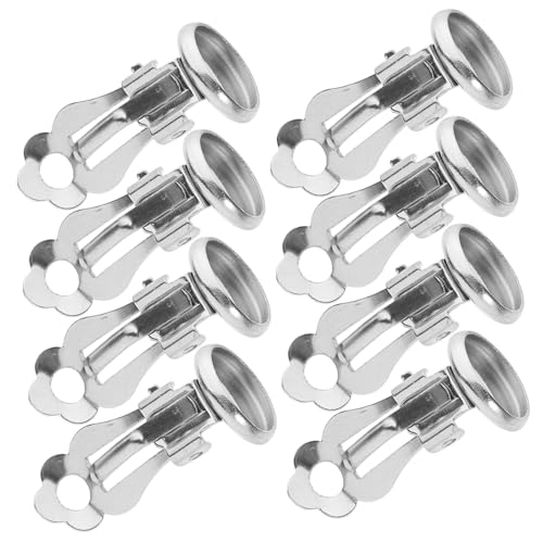 Gadpiparty 50 Stück Ohrclips Rohlinge aus Edelstahl Silber DIY Ohrclip Zubehör für Schmuckherstellung Basteln Ohrringe Selber Machen von Gadpiparty