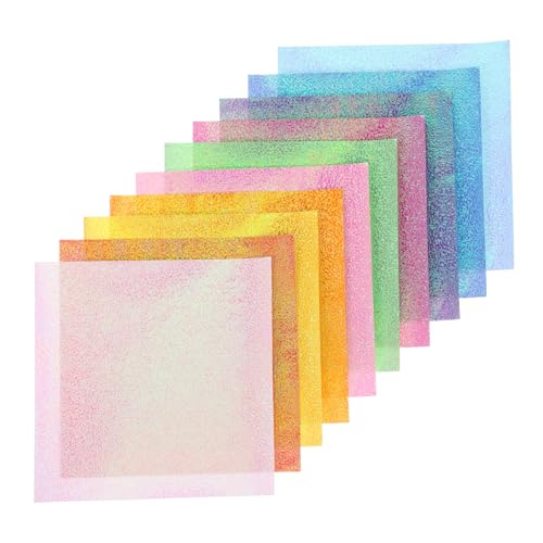 Gadpiparty 50 Stück Perlenpapier Origami Basteln Origami-Papiermasse Krepp farbig Schüttgut bunt DIY -Papier DIY liefert zartes Bastelpapier origami papier selber machen Mylar von Gadpiparty