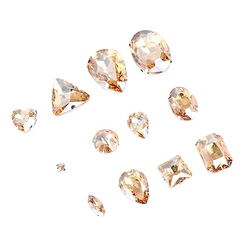 Gadpiparty 50 Stück Rhinestones mit Krallenverschluss Diy Näh Rhinestones Tropfenform mit Silberner Basis für Kleidung Gemischte Formen Hochwertige Glassteine für Designs von Gadpiparty